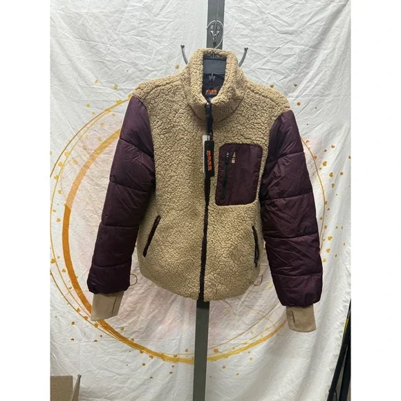 Bass Outdoor Women's Quilted Sherpa Puffer Jacket‎ Toasted Nut SIZE MEDIUM - Picture 2 of 9